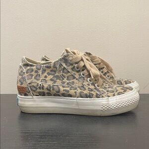 Blowfish Malibu Leopard Print Platform Shoes